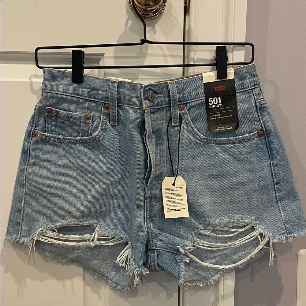 Levi's Light Blue Jean Shorts